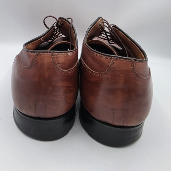 Mens 972 Alden Straight Tip Blucher Brown Cap Toe Oxford Shoes Size 11.5 Leather main image 10